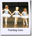 Pointing toes.