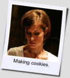 Making cookies.