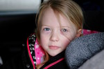 Eliana eventually decided to wait in the car.