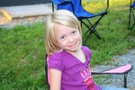 My beautiful girl Eliana relaxing on a camp chair.